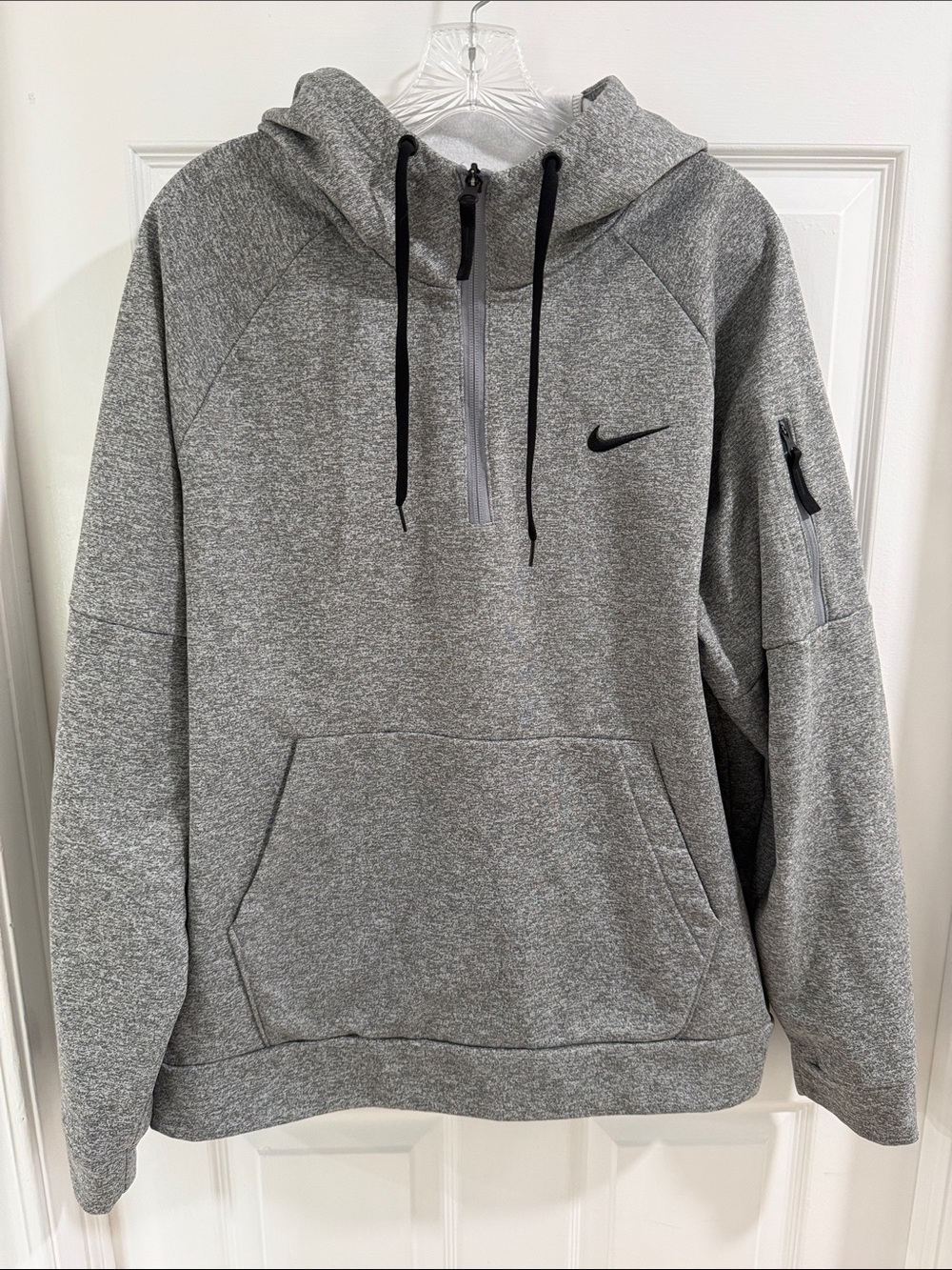 Nike Gray Heather Half-Zip Pullover Hoodie